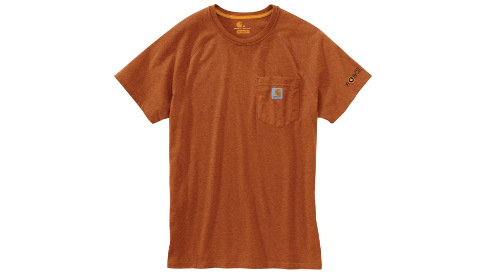 Carhartt Force Cotton Delmont LS T-Shirt - Men's, Umber Heather, Small, Regular, 100410-O05REGSA