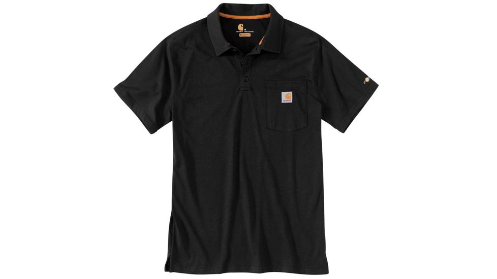 Carhartt Force Cotton Delmont Pocket Polo - Mens, Black, 2XL-Regular, 103569-001-2XL-REG