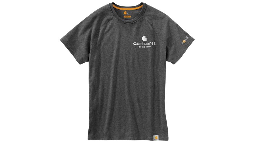 Carhartt Force Delmont 89 Graphic Short Sleeve T-shirt - Mens, Carbon Heather, L-REG 103184-026-REG-L