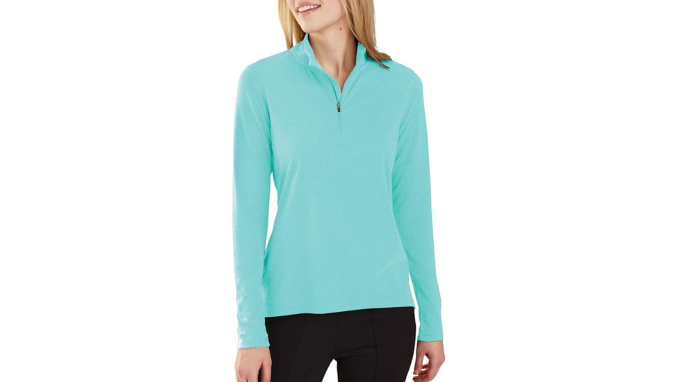 Carhartt Force Delmont Quarter-Zip Shirt - Womens, Blue Turquoise Heather, Extra Large, 103597-I25-REG-XL