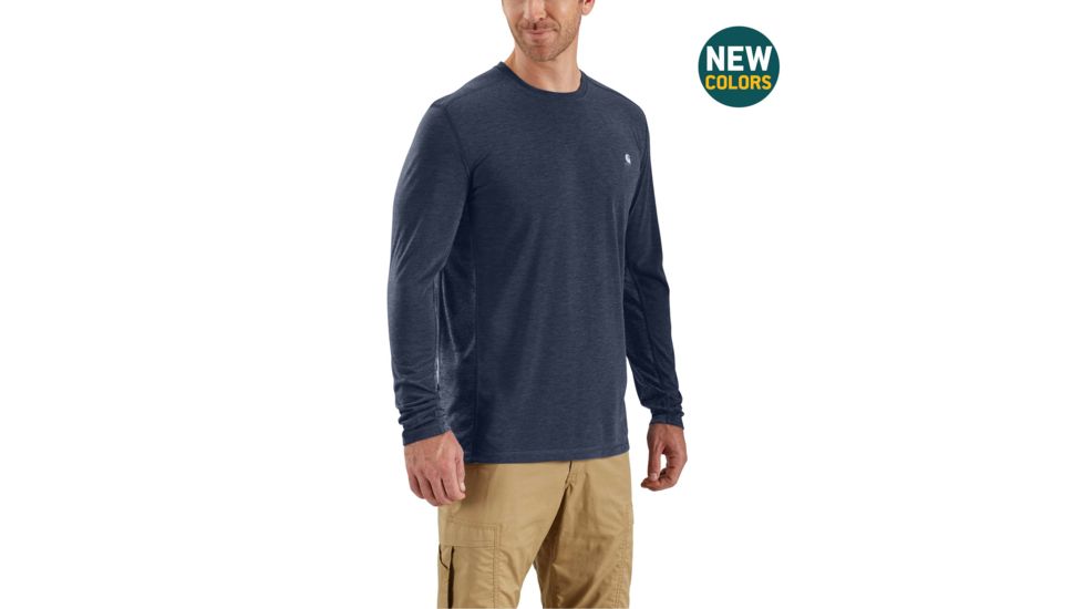 Carhartt Force Extremes Long Sleeve TShirt-Mens, Navy Heather, Medium, Regular, 102998-981-REG-M