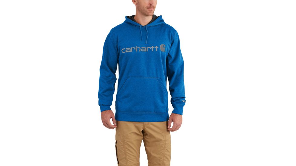 Carhartt Force Extremes Signture Graphic Hooded Sweatshirt for Mens, Huron Heather, Medium/Regular 102314-478-REG-M