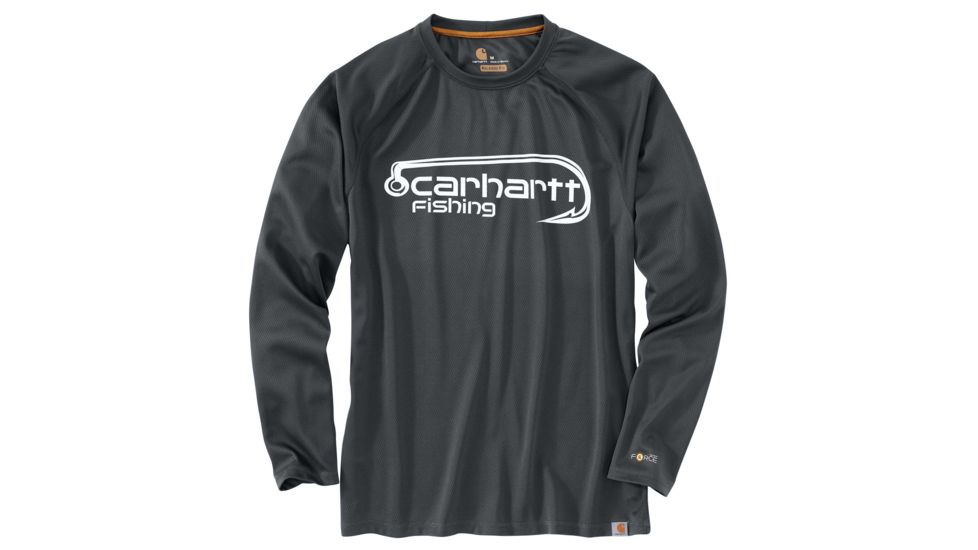 Carhartt Force Fishing Hook Graphic Long Sleeve T-shirt - Mens, Shadow, XL-REG 103001-029-REG-XL