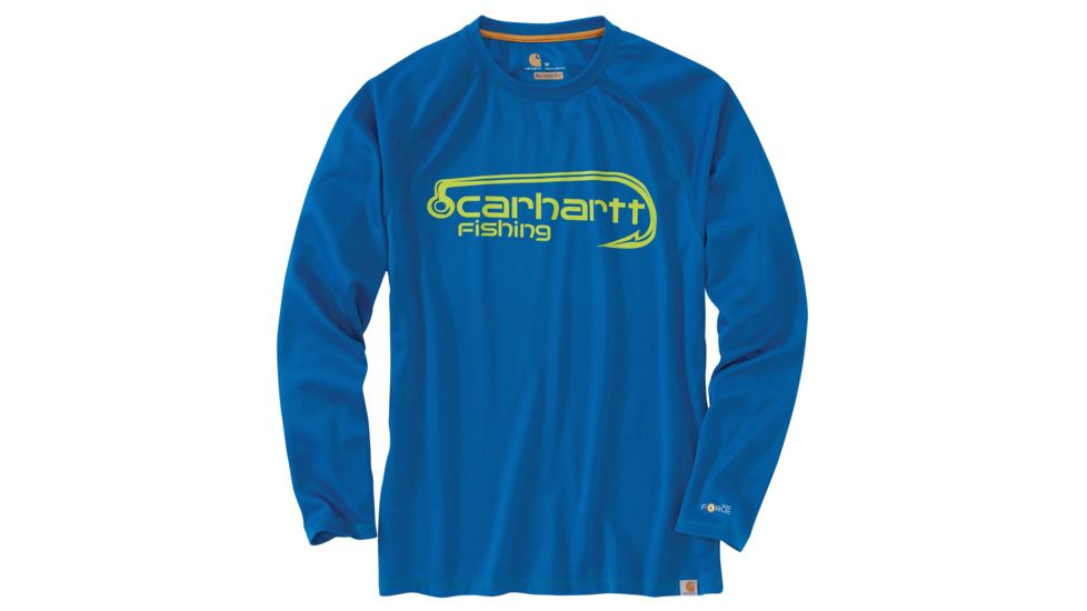 Carhartt Force Fishing Hook Graphic Long Sleeve T-shirt - Mens, Federal Blue, 2XL-REG 103001-445-REG-2XL