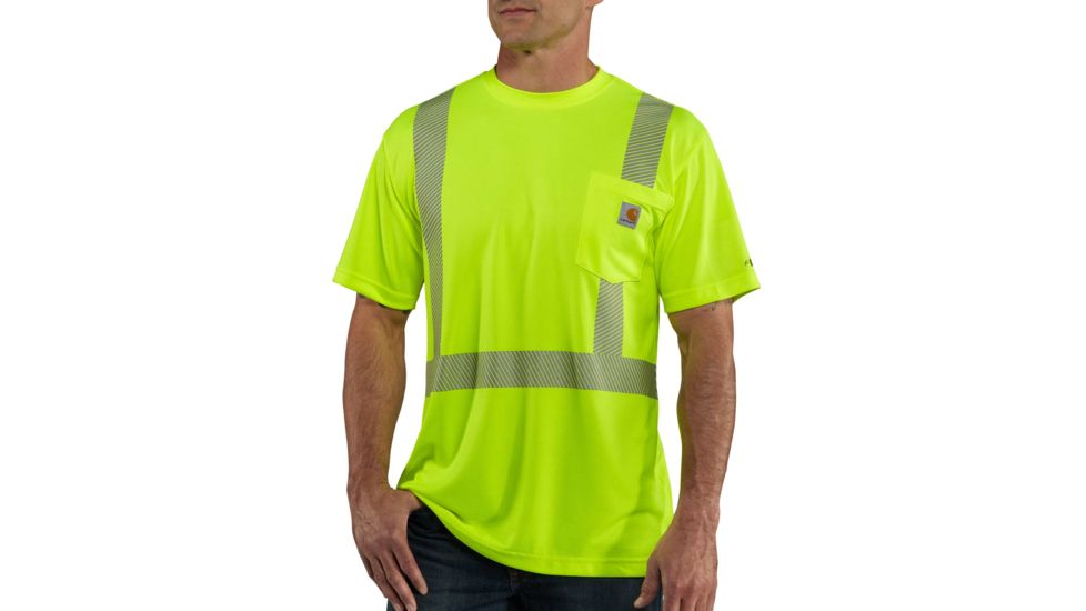 Carhartt Force High-Visibilty Short-Sleeve Class 2 T-Shirt, Brite Lime, Medium/Regular 100495-323-REG-M