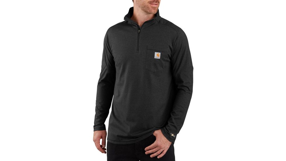 Carhartt Force Relaxed Fit Midweight Long-Sleeve T-Shirt - Mens, Black, Small, 104255-N04-REG-S