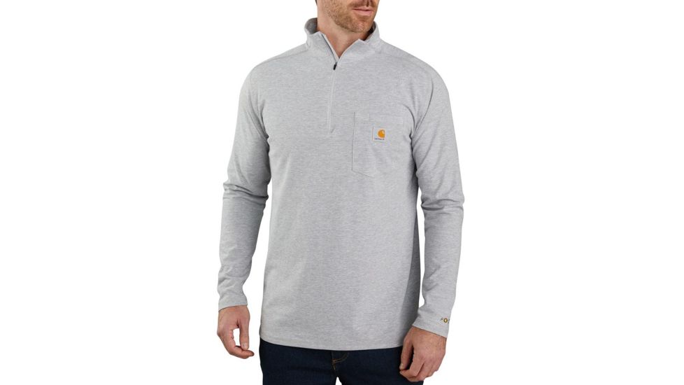 Carhartt Force Relaxed Fit Midweight Long-Sleeve T-Shirt - Mens, Heather Gray, Extra Large, 104255-HGY-REG-XL