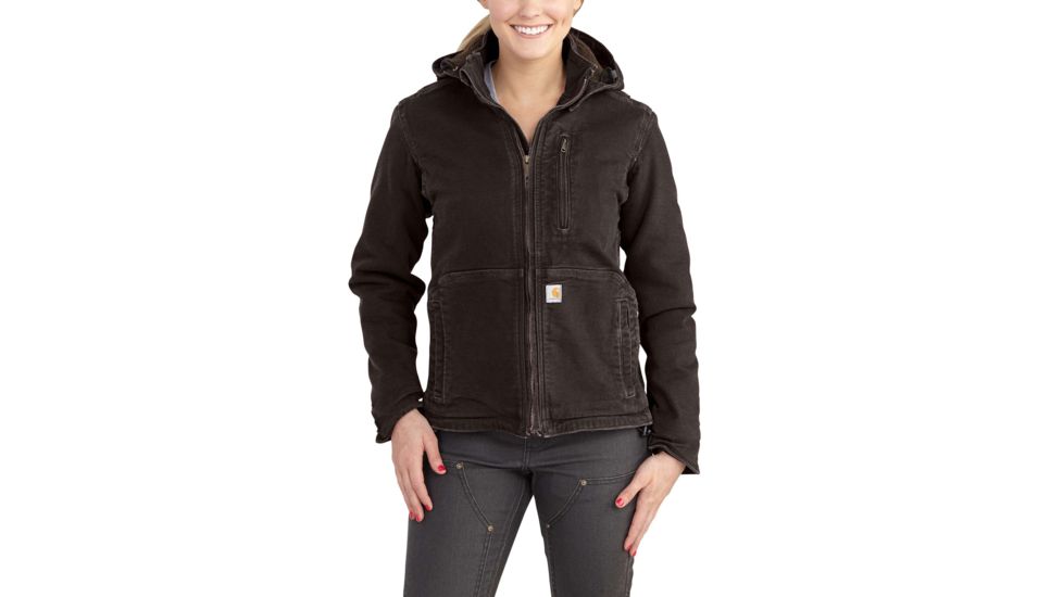 Carhartt Full Swing Caldwell Stretch Sandstone Jacket for Womens, Dark Brown, Medium/Regular 102248-201-REG-M