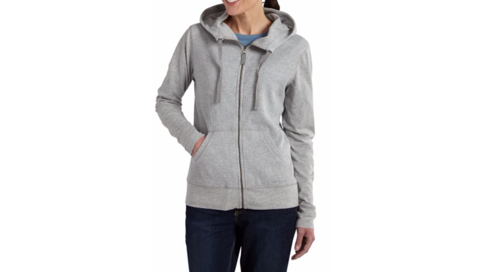 Hayward Zip Front Hoodie - Womens-Asphalt-X-Small