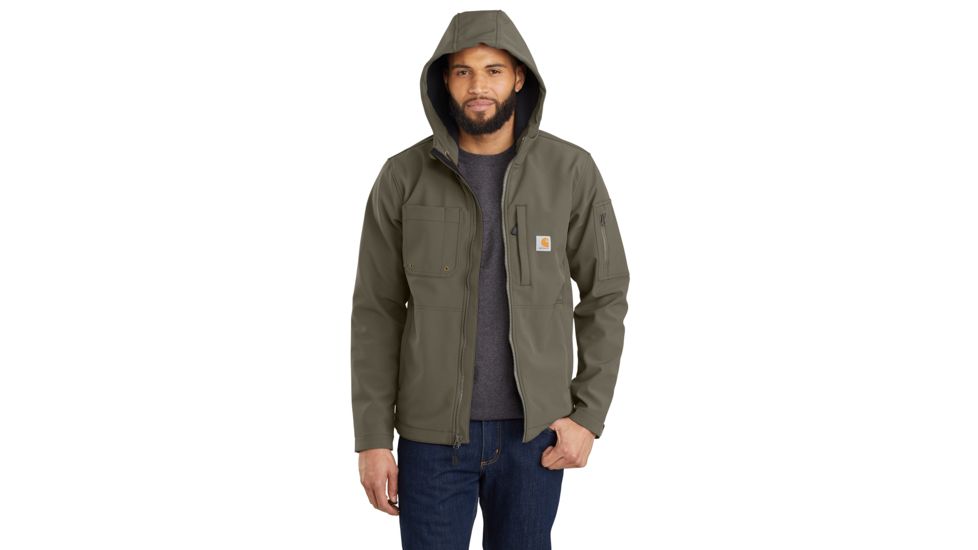 Carhartt Hooded Rough Cut Jacket - Mens, Tarmac, Large, 103829-217-REG-L
