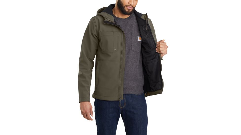 Carhartt Hooded Rough Cut Jacket - Mens, Tarmac, Large, 103829-217-REG-L