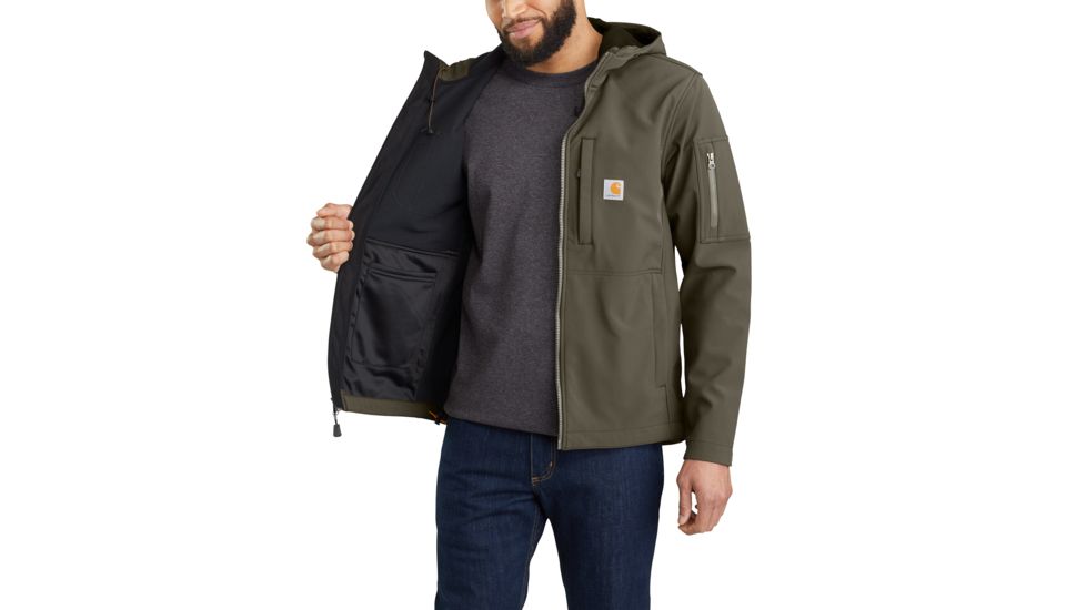 Carhartt Hooded Rough Cut Jacket - Mens, Tarmac, Large, 103829-217-REG-L