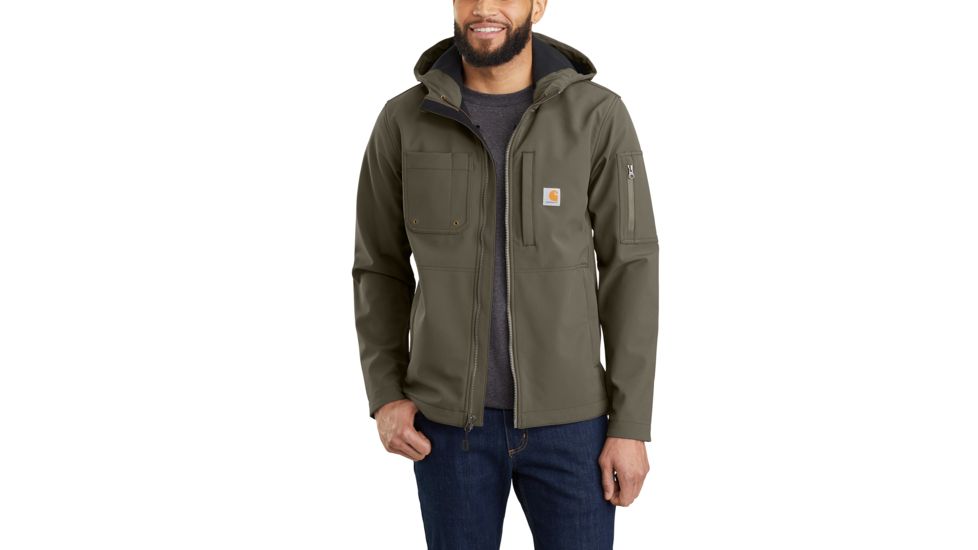 Carhartt Hooded Rough Cut Jacket - Mens, Tarmac, Large, 103829-217-REG-L