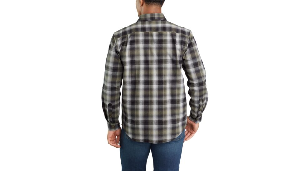 Carhartt Hubbard Flannel Long Sleeve Shirt - Mens, Black, Extra Large, 103822-001-REG-XL