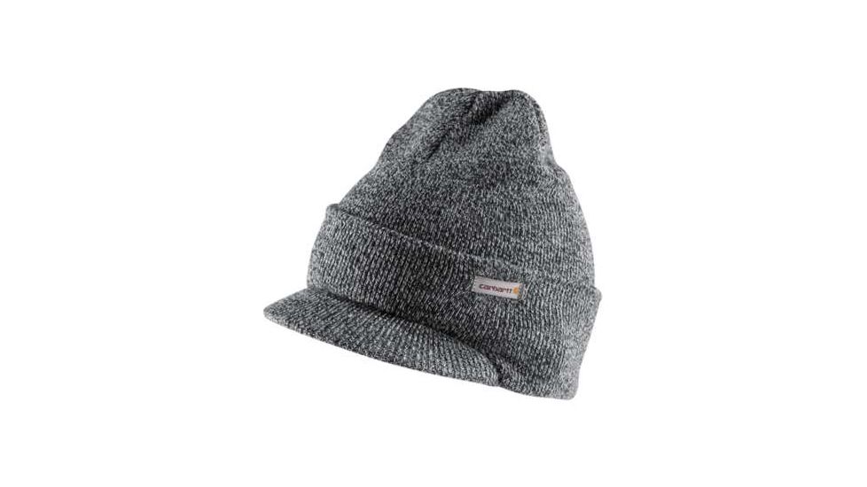 Carhartt Knit Hat with Visor - Mens, Black/White, One Size, A164-019-OFA