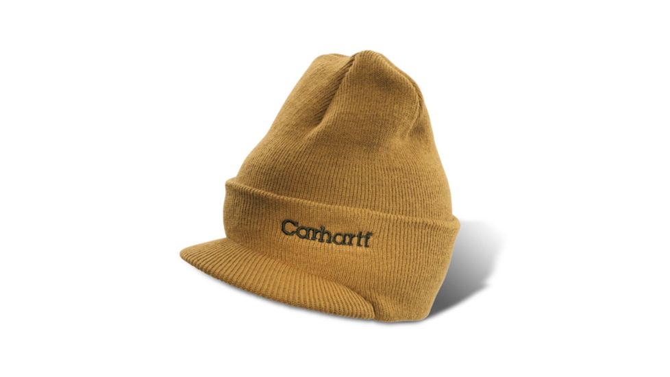 Carhartt Knit Hat with Visor - Mens-Carhartt Brown