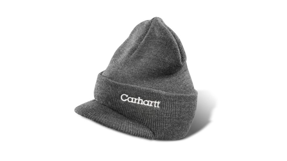 Carhartt Knit Hat with Visor - Mens-Coal Heather