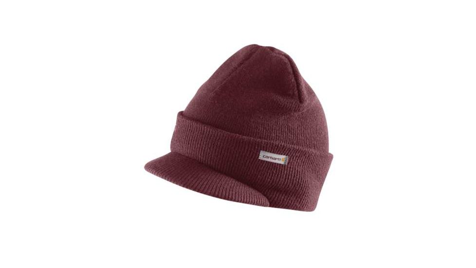 Carhartt Knit Hat with Visor - Mens, Port Heather, One Size, A164-614-OFA
