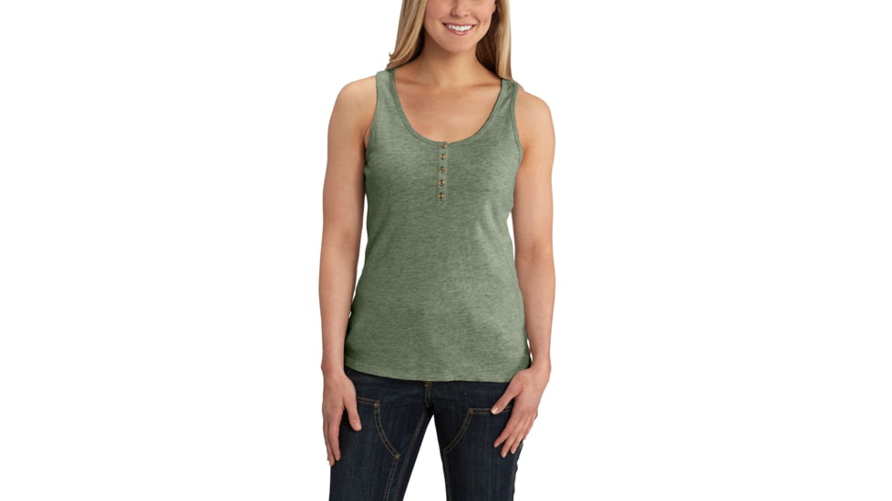 Carhartt Lockhart Henley Tank for Womens, Grape Leaf Heather, 2XL/Regular 102453-375-REG-XXL