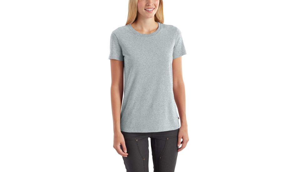 Carhartt Lockhart Short Sleeve Crewneck T-Shirt for Womens, Asphalt Heather, Extra Small/Regular 102451-058-REG-XS