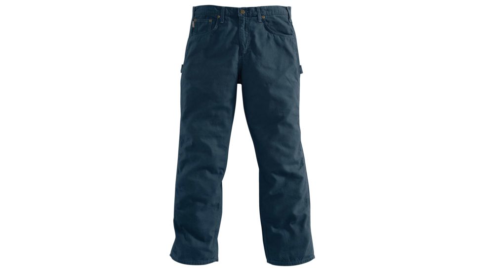 Carhartt Loose Fit Canvas Carpenter Five Pocket Pants - Mens, Navy, 34 Waist, 32 Inseam B159-NVY-32-34