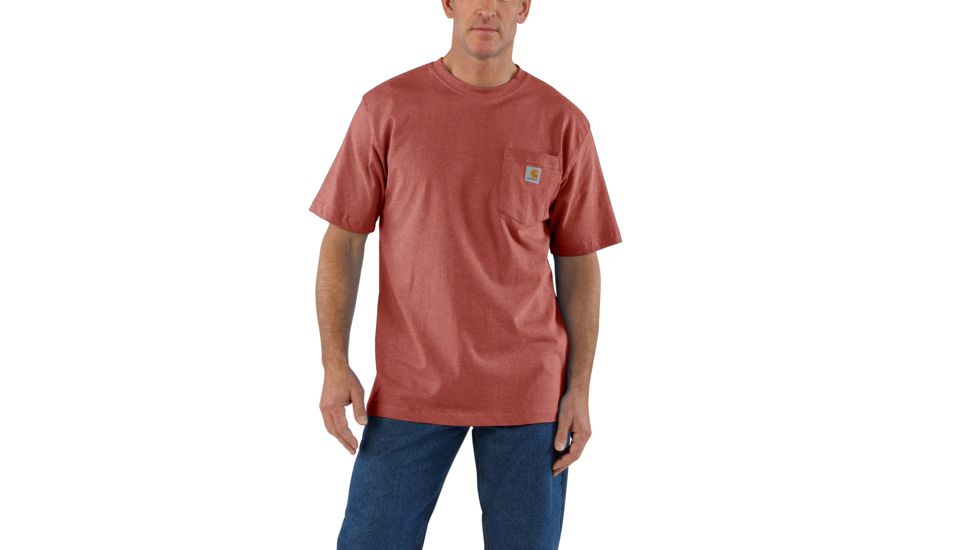 Carhartt Workwear Pocket T-Shirt - Men's, Henna Heather, Large, Tall, K87-R01TLLLRGA