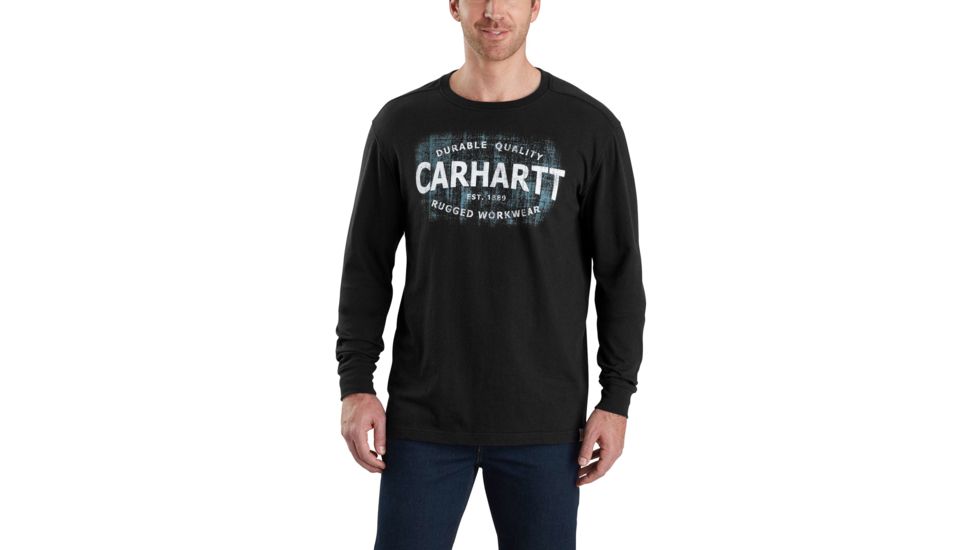 Carhartt Maddock Rugged WW Graphic Long Sleeve TShirt-Men's, Black, XLarge, Regular, 103357-001-REG-XL