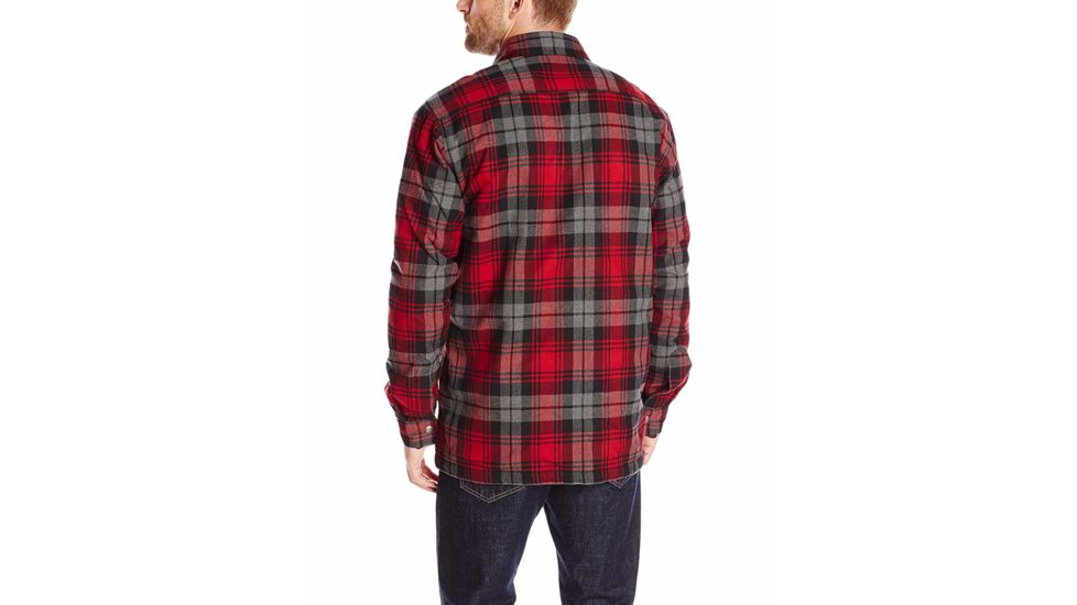 Carhartt Mens Hubbard Sherpa Lined Shirt Jac, Dark Crimson, Medium, 101752-608REGMA