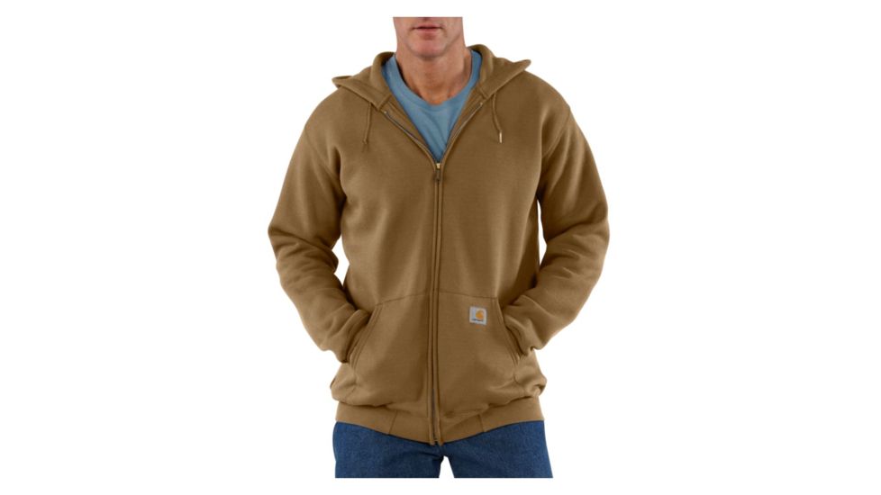 Carhartt Midweight Hooded Zip-Front Sweatshirt - Men's-Brown Boot-XX-Large-Regular