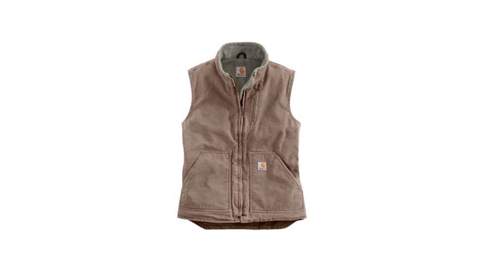 Carhartt Mock Neck Vest - Womens, Taupe Gray, M-REG, WV001-032-REG-MED