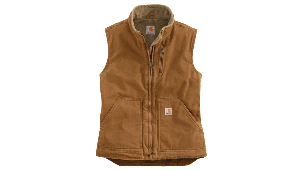 Carhartt Mock Neck Vest - Womens, Carhartt Brown, L-REG WV001-211-REG-LRG