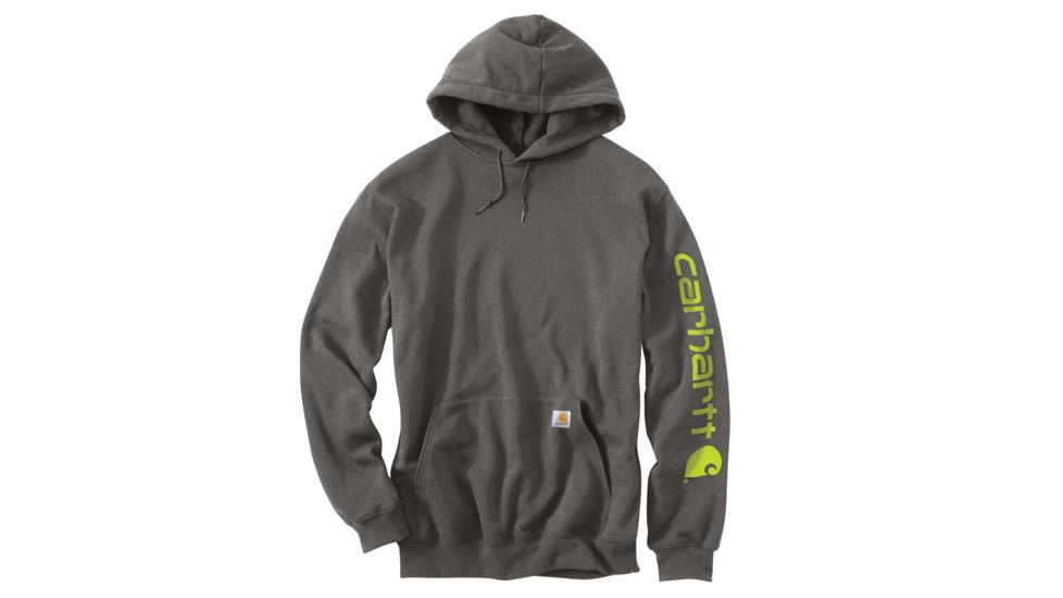 Carhartt MW Signature Sleeve Logo Sweatshirt Hdd - Mens, Carbon Heather, XXL-REG K288-026-REG-XXL