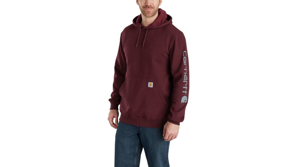 Carhartt MW Signature Sleeve Logo Sweatshirt Hdd - Mens, Port Heather, XXL-REG K288-645-REG-XXL
