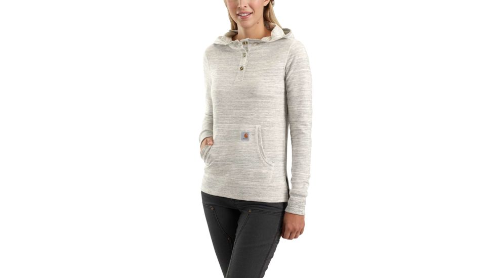 Carhartt Norwalk Hoodie - Womens, Marshmellow Space Dye, L-REG 103061-110-REG-L