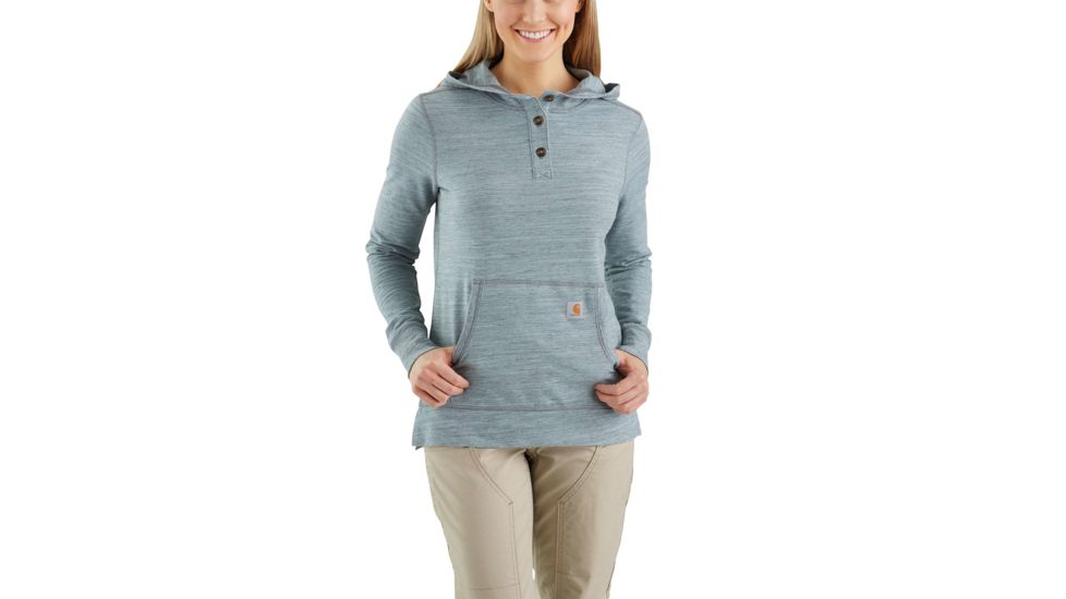 Carhartt Norwalk Hoodie - Womens, Lead Space Dye, XL-REG 103061-496-REG-XL