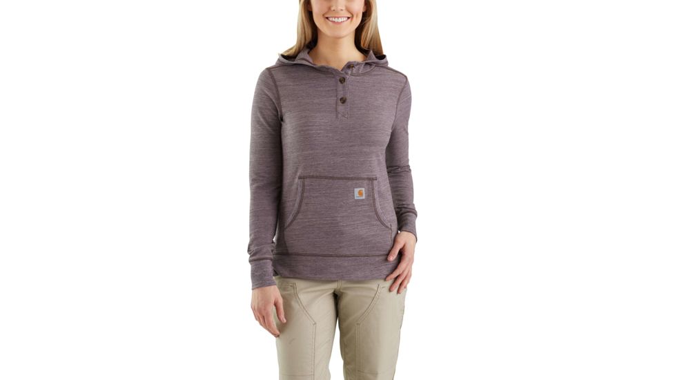 Carhartt Norwalk Hoodie - Womens, Dark Sparrow Space Dye, XL-REG 103061-548-REG-XL