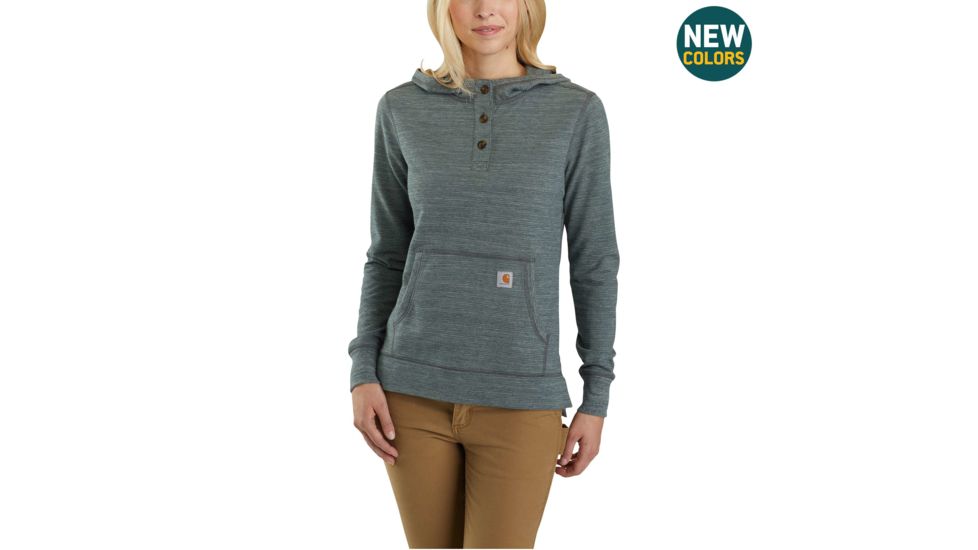 Carhartt Norwalk Hoodie-Womens, Elm Space Dye, XSmall, Regular, 103061-360-REG-XS