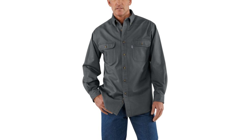 Carhartt Oakman Work Shirt for Mens, Gravel, Extra Large/Regular S09-GVL-REG-XLG