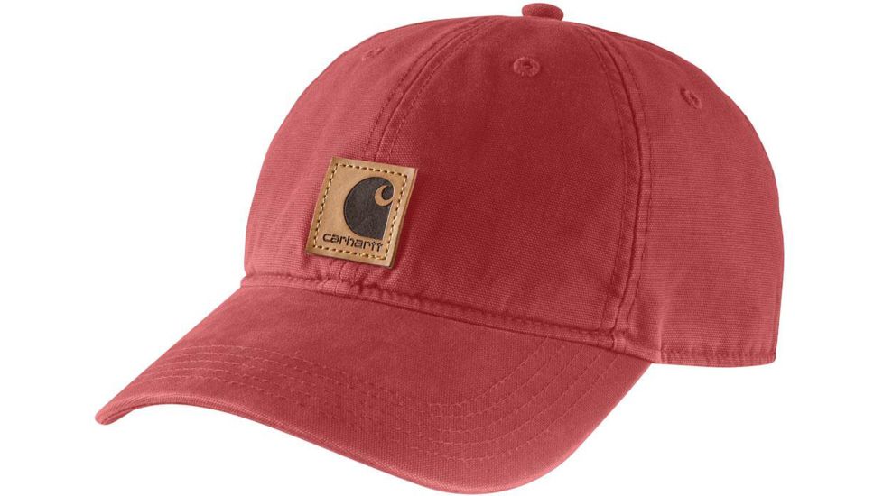 Carhartt Odessa Cap Cotton Sandstone - Mens, Dark Barn Red, One Size, 100289-DBD-OFA
