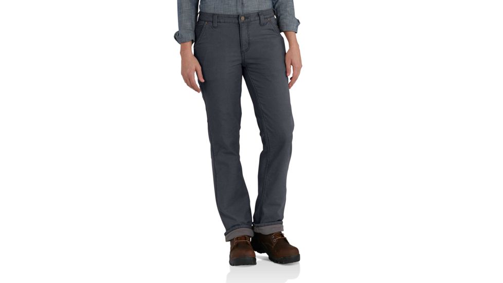 Carhartt Original Fit Crawford Fleece Lined Pant for Womens, Coal, 2/Regular 102213-011-REG-2
