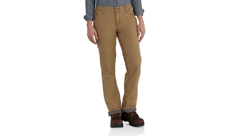 Carhartt Original Fit Crawford Fleece Lined Pant for Womens, Yukon, 10/Short 102213-257-SHT-10