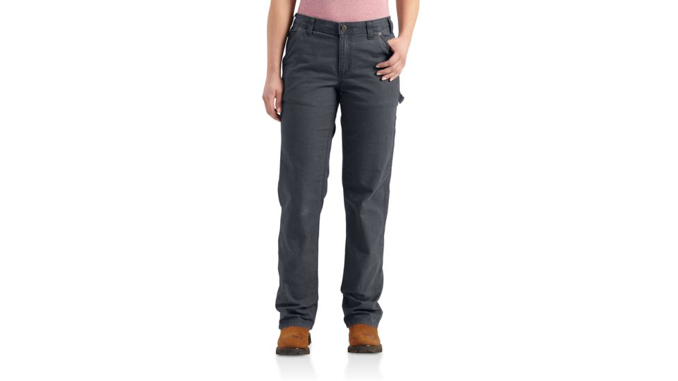 Carhartt Original Fit Crawford Pant for Womens, Coal, 4/Short 102080-011-SHT-4