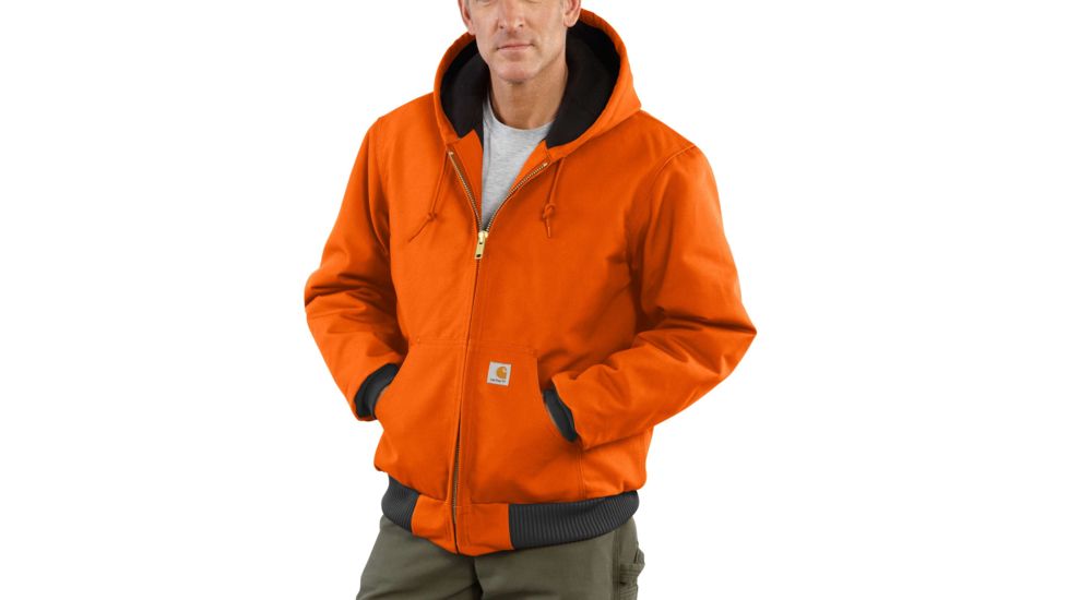 Carhartt QFL Duck Active Jacket for Mens, Blaze Orange, Small/Regular J140-BLZ-REG-SML