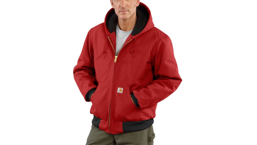Carhartt QFL Duck Active Jacket for Mens, Red, Medium/Regular J140-RED-REG-MED