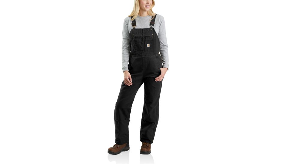 Carhartt Quilt Lined Duck Bib Overall - Womens, Black, Medium, 104049-BLK-REG-M
