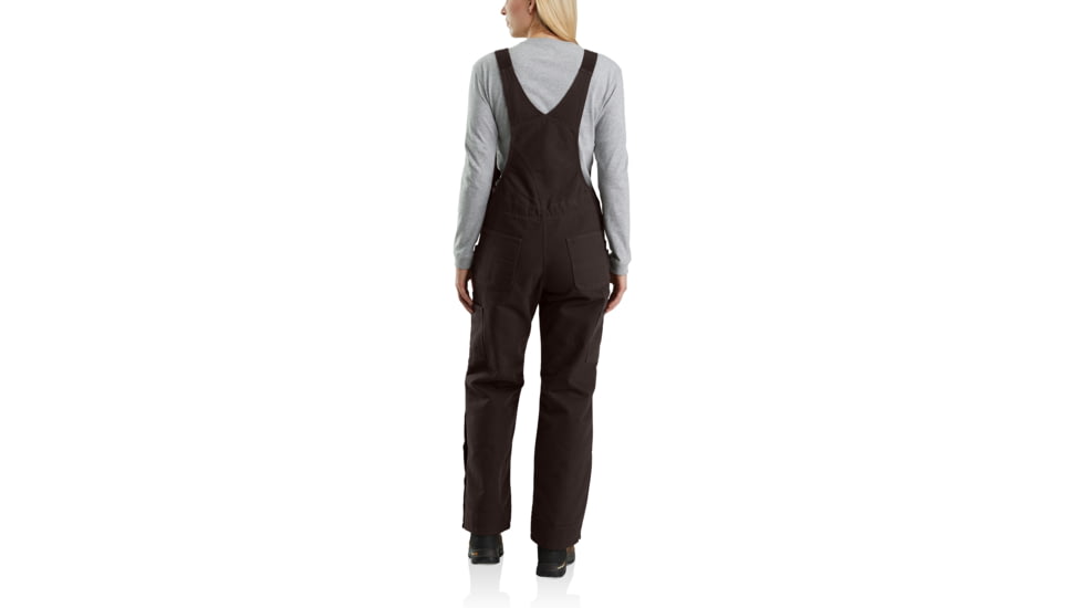 Carhartt Quilt Lined Duck Bib Overall - Womens, Dark Brown, Large, 104049-DKB-REG-L
