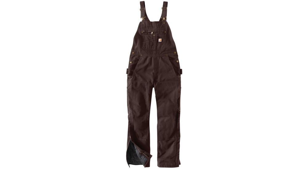 Carhartt Quilt Lined Duck Bib Overall - Womens, Dark Brown, Large, 104049-DKB-REG-L