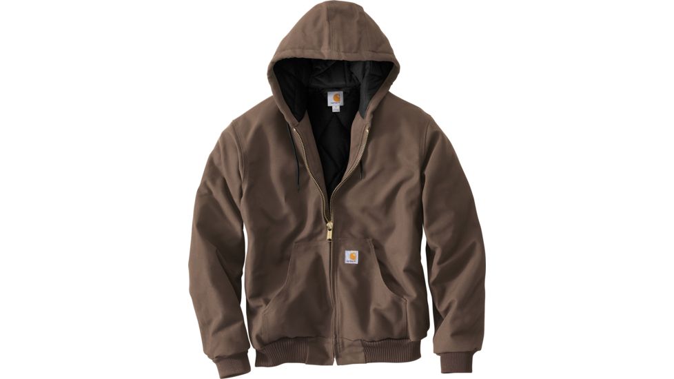 Carhartt Quilted Flannel Lined Duck Active Jac - Mens, Coffee, XXL-REG, J140-205-REG-XXL