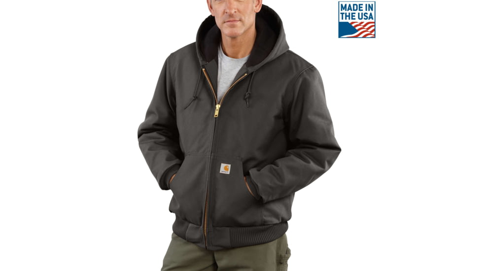 Carhartt Quilted Flannel Lined Duck Active Jac-Mens, Gravel, 5XLarge, Regular, J140-GVL-REG-5XL