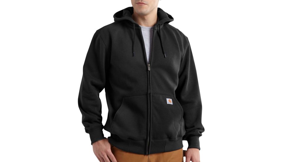 Carhartt Rain Defender Paxton Heavyweight Hooded Zip-Front Sweatshirt for Mens, Black, Medium/Regular 100614-001-REG-M
